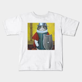 The Knight of the Nine Lives Vintage Painting Kids T-Shirt